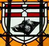Valcanville : armoiries d'un commandeur Hospitalier dans l'église
