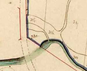 Balizy : plan montrant le pont (1811) Arch. Dép. de l'Essonne
