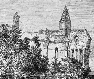 Montarouch : la chapelle (Croquis H. de Marquessac)