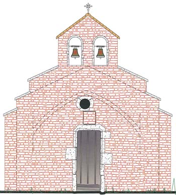 Chapelle d'Aigrefeuille - Croquis de Bernard ROSAZZA