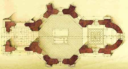 Laon : plan de la chapelle