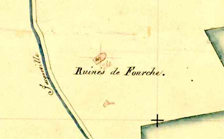Fourches : extrait du plan napoléonien (1824-1850)