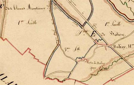 Balizy : plan napoléonien (1811) Arch. Dép. de l'Essonne