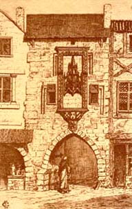 La Rochelle : porte de la rue du Temple (1700) - Croquis Claude MASSE