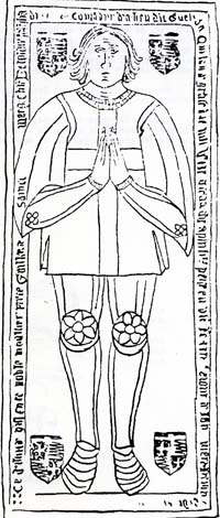 Le Guéliant : pierre tombale de Guillaume de Saint-Mars