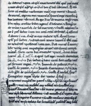Cartulaire A de Douzens - Folio 14 - Service photographique des Archives de la Haute-Garonne