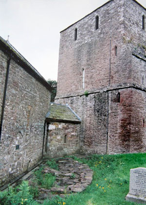 Garway : Foundations of round nave - Photo by John Yarnold