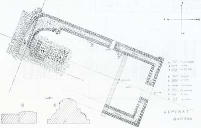 Epinat : plan de la chapelle - Dessin Geffard