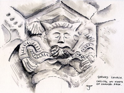 Garway : The Commandery - Drawing by John YARNOLD