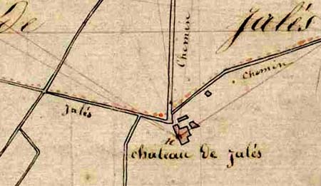 Jalès : extrait du plan napoléonien (1830)