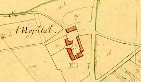 Coulommiers : la ferme de l'Hôpital - Extrait du plan napoléonien