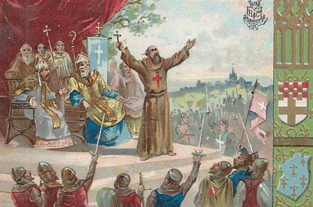 Pierre l'Ermite prêchant la première croisade (1095)